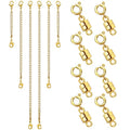 MKCYD Necklace Extender and Magnetic Necklace Clasp, Magnetic Clasps for Bracelet Extenders Gold Chain Extension for Jewelry Repair Kit - color: 14Pcs Gold