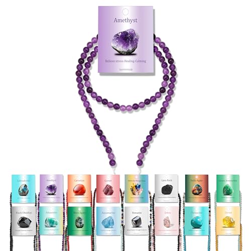 Vinswet 90pcs 4mm Amethyst Natural Stone Beads Round Genuine Real Stone Beading Loose Gemstones DIY Smooth Bead for Bracelet Necklace Earrings Jewelry Making - color: Amethyst, size: 4mm