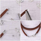Syhood 100 Pieces 304 Stainless Steel Fold Over Cord Ends Cord Crimp Tips Fold-Over End Caps Leather Ribbon Clasp Tips Jewelry Connector for Jewelry Making, 3 x 8 mm