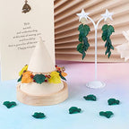 Crafans 100Pcs Green Acrylic Leaf Beads Plant Pendants Summer Maple Leaf Beads Charms Beaded Plant Kit for Crafts DIY Bracelets Earring Jewelry Making Supplies 24x22.5x3mm - color: Dark Green