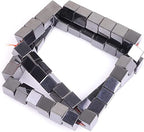 HAAMIIQII 65pcs 6mm Natural Black Hematite Loose Gemstone Beads Square Shape Spacer Stone Beads for Jewelry Making DIY Bracelets Necklaces Crafting - color: Square Shape, size: 6mm