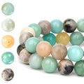 HAAMIIQII 6mm Natural Blue Amazonite Beads Round Gemstone Loose Beads for Jewelry Making 2 Strands (120-130pcs) - color: Blue Amazonite, size: 6mm (120-130pcs)