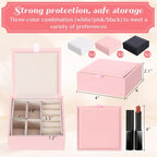 Nosiny 12 Pack Small Jewelry Gifts Box Bridesmaid Gifts Bulk Travel Jewelry Storage Case Portable Flip Cover PU Leather Mini Gift Boxes for Rings Earrings Necklace for Women Girl Wedding Birthday