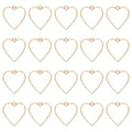 Oubaka 50pcs Open Bezel Pendants Heart Open Back Frame Pendant Hollow Frame Pendants Resin Craft Bezels for Earrings, Necklace, Bracelet, Pressed Flower, DIY Crafts(K Gold) - color: K Gold;Heart
