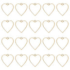 Oubaka 50pcs Open Bezel Pendants Heart Open Back Frame Pendant Hollow Frame Pendants Resin Craft Bezels for Earrings, Necklace, Bracelet, Pressed Flower, DIY Crafts(K Gold) - color: K Gold;Heart