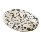 Dalmention Jespar Worrystone, Natural Thumb Stone for Anxiety Relief and Stress,Pocket Stone Crystals for Grounding,Meditation and Reiki Healing Polished Palmstone with Valvet Pouch - color: Dalmention