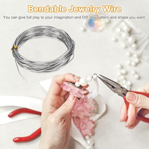 M METERXITY 17 Gauge Stainless Steel Craft Wire, 1.2mm 32.8 ft Bendable Floral Snare Wire for Jewelry Making/Sculpting/Armature Crafting/Floral Bonsai/DIY Crafts - size: 17 Gauge x 32.8 ft