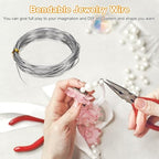 M METERXITY 17 Gauge Stainless Steel Craft Wire, 1.2mm 65.6 ft Bendable Floral Snare Wire for Jewelry Making/Sculpting/Armature Crafting/Floral Bonsai/DIY Crafts - size: 17 Gauge x 65.6 ft