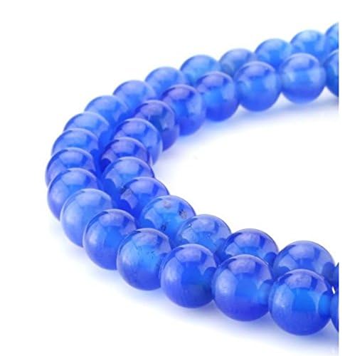 90pcs Adabele AAA Natural Blue Agate Healing Gemstone 4mm (0.16 inch) Small Round Loose Beads Gem Stone Spacer for Craft Jewelry Making GC4-4 - color: Blue Agate, size: 4mm (90pcs/1 Strand)