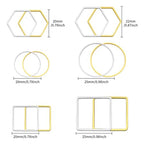 144pcs Earring Hoops for Jewelry Making, 3 Shapes Earrings Findings Hoops Beading Hoop Earrings Hypoallergenic Square Teardrop Round Earring Findings for DIY Craft Accessories Supplies(Gold&Silver) - color: 144PCS;Teardrop,Square,Round;Gold,Silver