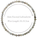 MASSIVE BEADS Natural Genuine Gemstone Beads Healing Crystal Chakra Reiki Jewelry Faceted Round Beads Bracelets 3mm - color: Labradorite