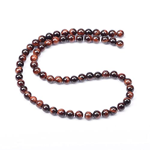 AD Beads Natural Gemstone Round Loose Beads 15" for Bracelet Necklace Earrings Jwelery Making Crafts DIY (4mm, Red Tiger Eye) - color: Red Tiger Eye, size: 4mm