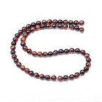 AD Beads Natural Gemstone Round Loose Beads 15" for Bracelet Necklace Earrings Jwelery Making Crafts DIY (4mm, Red Tiger Eye) - color: Red Tiger Eye, size: 4mm