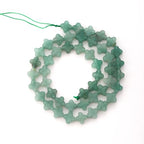 8mm Natural Green Aventurine Gemstone Faceted Clovers Beads Four-Leaf Spacer Loose Beads for DIY Jewelry Making Beads - color: Green Aventurine