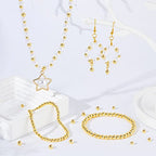PH PandaHall 400pcs 4mm Smooth Gold Beads 18K Gold Plated Brass Beads Long-Lasting Round Spacer Bead Seamless Loose Ball Bead for Summer Hawaii Stackable Necklace Bracelet Earring Making - size: 4mm