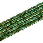 170pcs 4x2mm Green Turquoise Heishi Disc Rondelle Spacer Natural Stone Semi Precious Gemstone Loose Beads for Jewelry Making 15 inch - color: Green Turquoise, size: 4x2mm