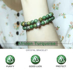 2Pcs Healing Crystal Bracelets for Women Handmade Beaded Bracelet Healing Prayers Crystal 8mm Natural Stone Beads Bracelet Stress Relief Get Well Soon Gifts