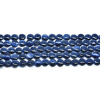 45pcs 8mm Dark Blue Cat's Eye Coin Stone Loose Gemstone Beads Semi-Precious Craft Supplies for DIY Jewelry Making - color: Coin8mm Dark Blue