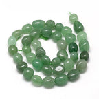 30-45Pcs/Strand Natural Green Aventurine Beads 15.7" Irregular Nuggets Stone Beads 8-15mm Gemstones Loose Spacer Bead for DIY Bracelet Necklace Jewelry Making Crafting - color: Green Aventurine