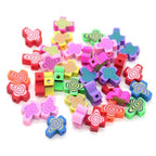 100 Pcs Polymer Clay Beads Mixed Heishi Spacer Beads Supplies for DIY Bracelet Earring Necklace Jewelry Making (Cross) - color: Cross