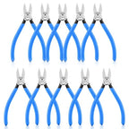 Wire Cutters Flush Cutters for Jewelry Making, Ultra-Sharp Side Cutters, CR-V Diagonal Cutters for Crafting, Flush Cut Pliers for Soft Copper Wire, Floral, Circuit Board (6" 10Pack) - size: 6" 10Pack
