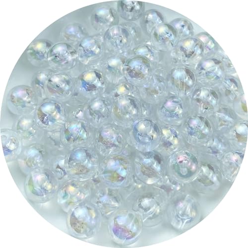 1800 PCS 4mm Acrylic Round Beads - Clear AB Colors Bubble Spacer Beads for DIY Jewelry Making - color: 3-Transparent AB, size: 4mm