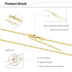 Crisjanggo 10 Pcs Gold Plated Necklace Bulk 20 Inch Adjustable Stainless Steel Lip Chain for Jewelry Making with Adjust Clasp for Women - color: Gold Lip