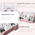 Jewelry Organizer for Drawer, Retractable Jewelry Drawer Organizer Inserts, Leather Storage Display Case Storage Containers Box in Dresser