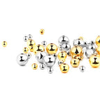1200Pcs Smooth Round Beads Gold Spacer Loose Ball Beads for Bracelet Making Craft (4mm,6mm,8mm, Silver & Gold) - color: Silver & Gold, size: 4mm,6mm,8mm