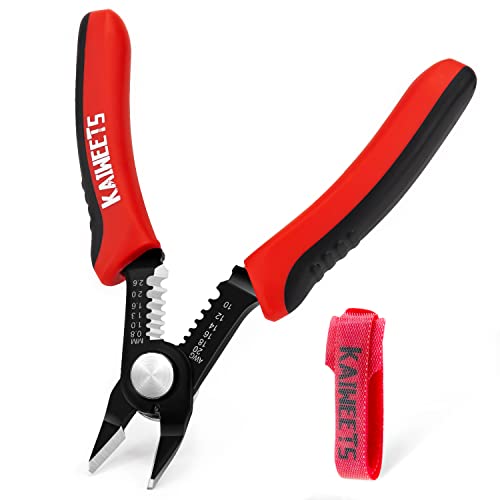 KAIWEETS Wire Cutters 6-Inch Flush Pliers with Supplementary Stripping, Cutting Pliers, Handy and Slim Diagonal Cutters, Sharp Snip - color: Kws-102