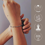Natural Crystal Cut Bead Bracelet, 925 Silver Faceted Gemstone Jewelry for Women, Handmade Chakra Design Gift for Birthday Christmas Daily Wear - color: Metallic Moonstone