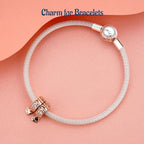 Clip Stopper Spacer Charms for Bracelets Necklaces, Compatible with Pandora,Jewery Mking DIY - style: Always Inifinity Pavé Clip 14K Rose Gold Plated