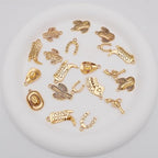 Julie Wang 100 Grams Alloy Western Cowboy Cowgirl Charms Antique Silver Gold Color Boot Hat Pendants for Necklace Earrings Bracelet Jewelry Making Women Gifts Craft DIY Findings - color: Antique Gold