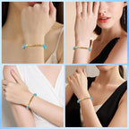 INSYOHO Dont Let the Hard Days Win Bracelet – Inspirational Healing Crystal Bracelet for Women & Men, Agate & Amethyst Beaded Adjustable, Motivational Gift for Stress Relief & Positivity - color: Turquoise Blue Sea Sediment Jasper