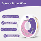 Square Brass Wire 18ga, 30ft – Durable Raw Brass for Crafting and Jewelry - color: 18 Gauge(1.0x1.0mm)
