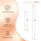 VANBARIS Rose Gold Necklace Extender Rose Gold Durable Necklace Extender, 925 Sterling Silver Chain for Bracelet Anklet, 2 Piece Set 3" 6" Inches - color: RoseGold, size: 3 6 inch
