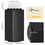 Urban Deco 360° Rotating Pegboard Display Stand with Signage, 4-Sided Spinning Peg Board Stand with 24 Hooks for Jewelry, Earring & Keychain Holder Displays for Craft Shows & Vendor Events (Black) - color: Black