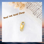 14K Yellow Gold Jewelry Clasp Necklace Extender, Double Lobster Clasp Bracelet Extension Connector for DIY Necklace Bracelet Anklet Jewelry Making, 14K Gold Double Spring Clasp (Style 6) - style: Style 6