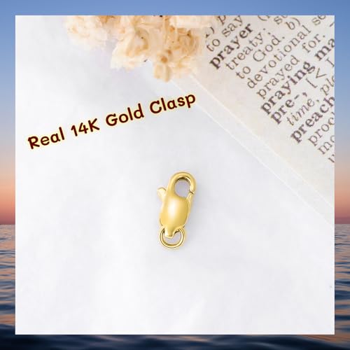 14K Yellow Gold Jewelry Clasp Necklace Extender, Double Lobster Clasp Bracelet Extension Connector for DIY Necklace Bracelet Anklet Jewelry Making, 14K Gold Double Spring Clasp (Style 6) - style: Style 6