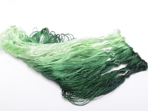 100% Nature Mulberry Handmade Embroidery Silk Thread Woven Jewelry Accessory Artificial Flowers Cross Stitch Floss DIY Sewing Kits 8 Gradient Colors 110m Each (31) - color: 31