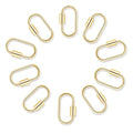 10pcs Screw Carabiner Lock Charms, Silver Necklace Lock Clip Keychain Clip Hook Metal Oval Keyring Holder Clasp for DIY Necklace Bracelets Jewelry Making, 2.5x1.5cm - color: Gold