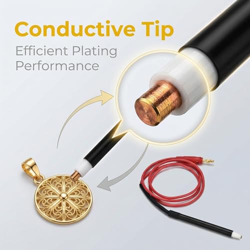 Taidda Gold Plating Pen, Lightweight Portable Silver Gold Plating Tool Electroplating Pen Jewelry Making Accessory for Jewelry Making and Repairing