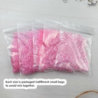 1310pcs Bicone Crystal Glass Beads 2mm 3mm 4mm 6mm 8mm Faceted Crystal Spacer Beads for Bracelets Necklace Pendants Earrings DIY Jewelry Craft Making(Pink) - color: Pink