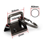 SPEEDWOX Glass Breaking Pliers with 20 Pcs 0.8 Inch Key Fob Hardware Set with Keychain Split Rings Webbing Fabric Strapping Wristlet Set Antique Black Breaking Pliers Tools with Rubber Tips - size: 0.8" Antique Black
