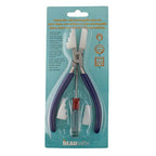 The Beadsmith Stepped Pliers with Interchangeable Nylon Jaws – 6.5 Inches (165mm) – Comfort Grip Handle with Double Leaf Springs – Jewelry Making Tool for Bending & Shaping Wire - style: Interchangeable