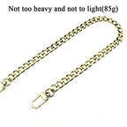 HAHIYO Purse Chain Strap 23.6 inches Light Gold for Shoulder Cross Body Sling Purse Handbag Clutch Replacement Comfortable Flat 0.4' Wide Enough 2.4mm Extra Thick Metal 1 Pack - size: Light Gold 23.6 inches
