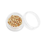 BEADIA 14K Gold Plated Roudelle Spacer Beads 5x1.8mm 50pcs for Jewelry Making Findings Non Tarnish - color: 14K Gold, size: 5x1.8mm Roudelle