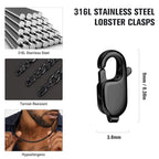20PCS 9MM Black Lobster Clasps, 316 Stainless Steel Lobster Claw Clasps Bulk for Necklace Bracelet Jewelry Making DIY Craft - color: Black, size: 9MM
