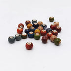 INSPIRELLE 180 Pieces Porcelain Beads Chinese Round Ceramic Beads 8mm for Handmade Jewelry Making Bracelets Necklace Making, Leopard - color: Leopard