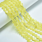 40pcs 10mm Yellow Cat's Eye Heart Stone Loose Gemstone Beads Semi-Precious Craft Supplies for DIY Jewelry Making - color: Heart10mm Yellow